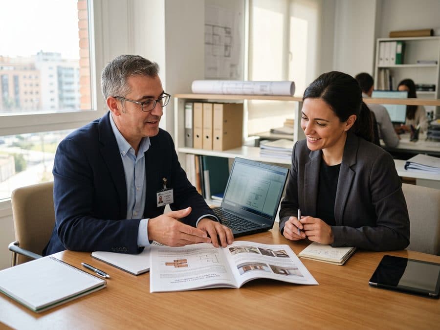 Perito de Proyejal asesorando a un cliente sobre tasaciones en Ourense